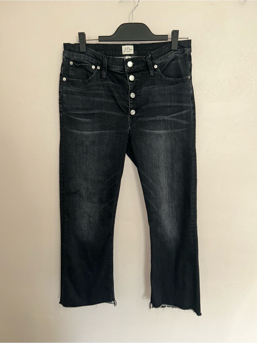 j.Crew BILLIE Demi boot crop black jeans size 30
